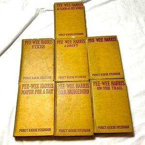 7 Pee - wee Harris VTG books by Percy keese Fitzhugh hardcover used